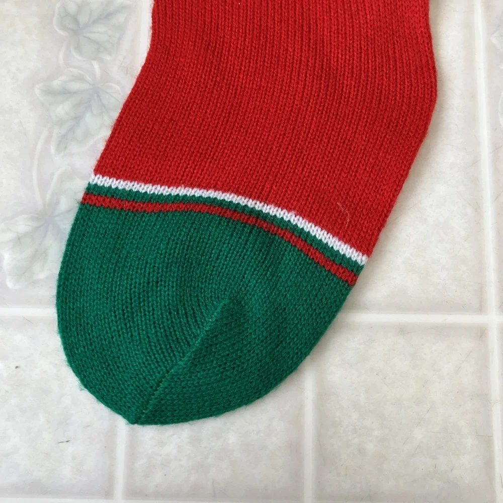 Vintage Knitted  1980s Christmas Stocking St Nick's Sweet Shop ‎ 22